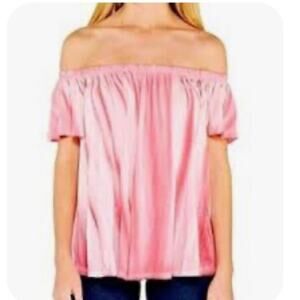 Free People Movement pink tie dye off the shoulder top womens L NEW flowy